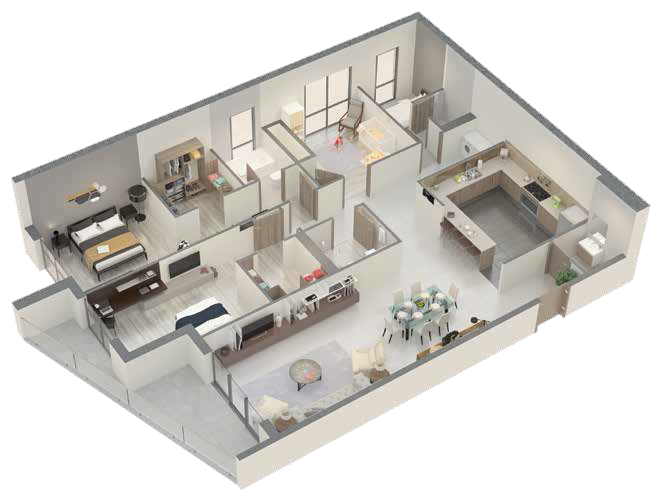 نموذج C3 — ثلاث غرف