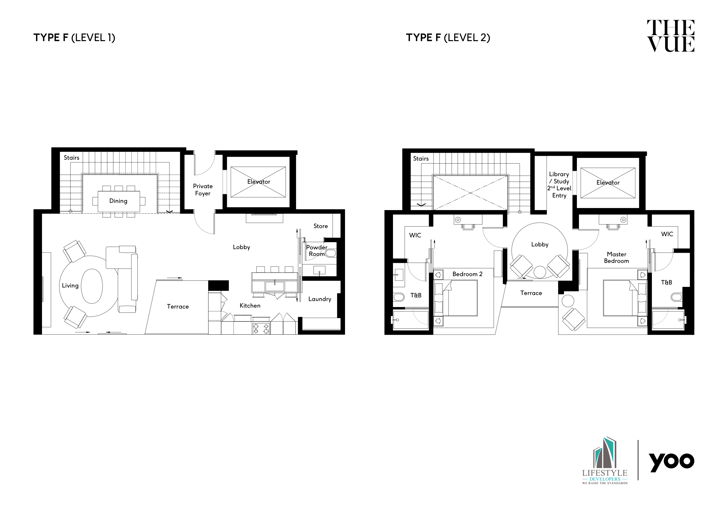 Site plan — نموذج F — مستويان